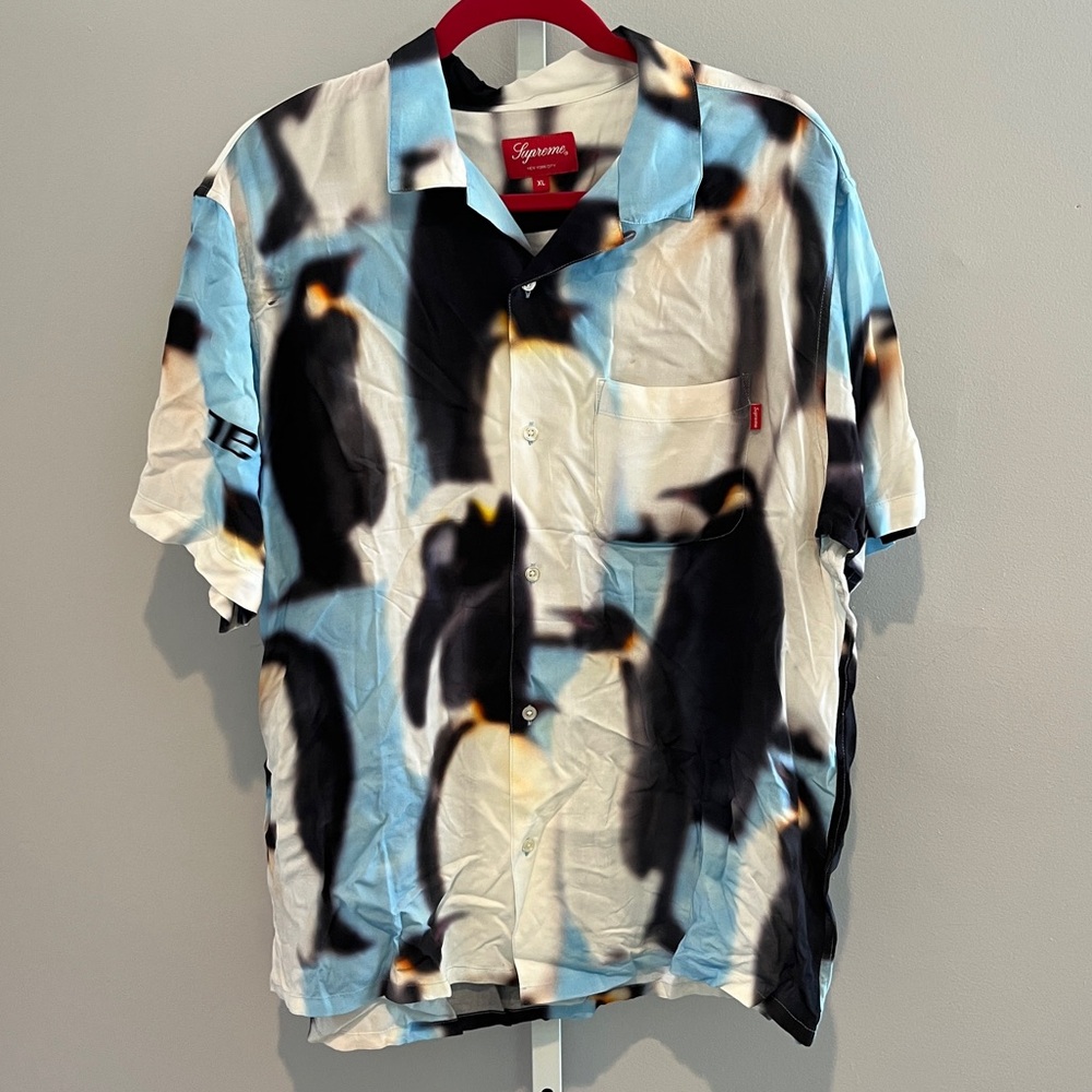 Supreme penguin button down top size XL new rare sought  after